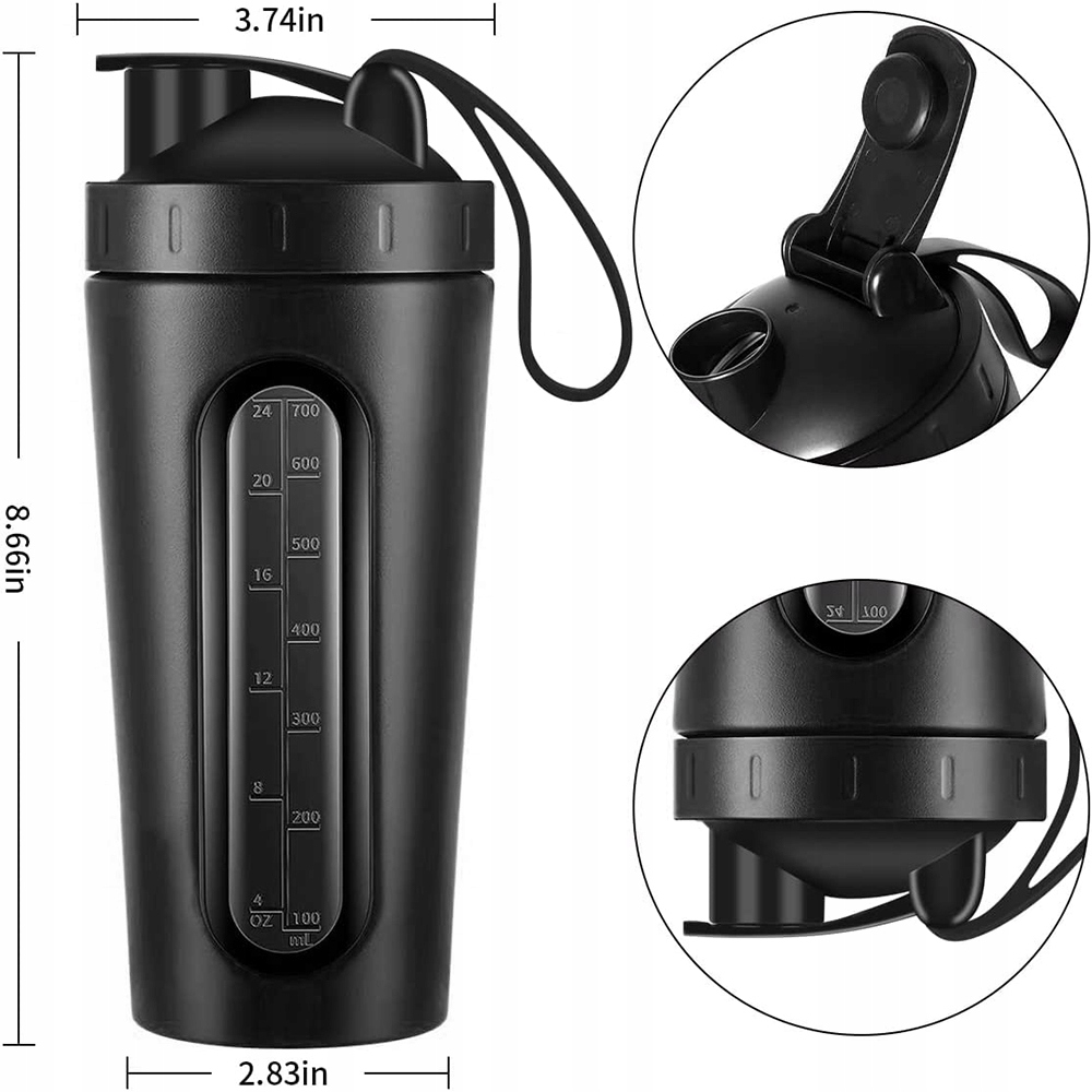 SHAKER DO FITNESSU SPORTOWEGO BIDON Z KULKĄ 700ML Marka inna marka