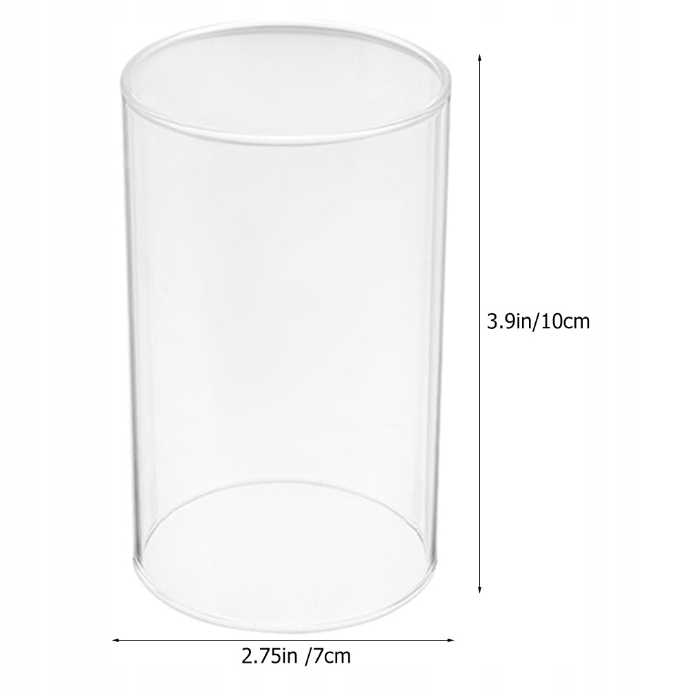 2 SZKLANE OSŁONY NA ŚWIECE SZKLANA TUBA ŚWIECZNIKA Wysokość produktu 9 cm