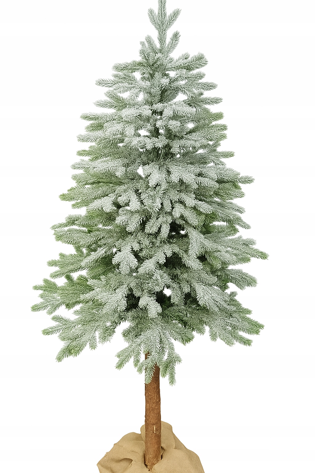 Umelý Vianočný Stromček Jedľa Obklopená Prírodným Kmeňom 180 CM Stromček Premium