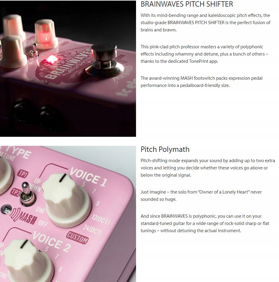 Brainwaves Pitch Shifter Efekt Gitarowy z kontrolą ekspresji Brainwaves Pitch Shifter Efekt Gitarowy z kontrolą ekspresji