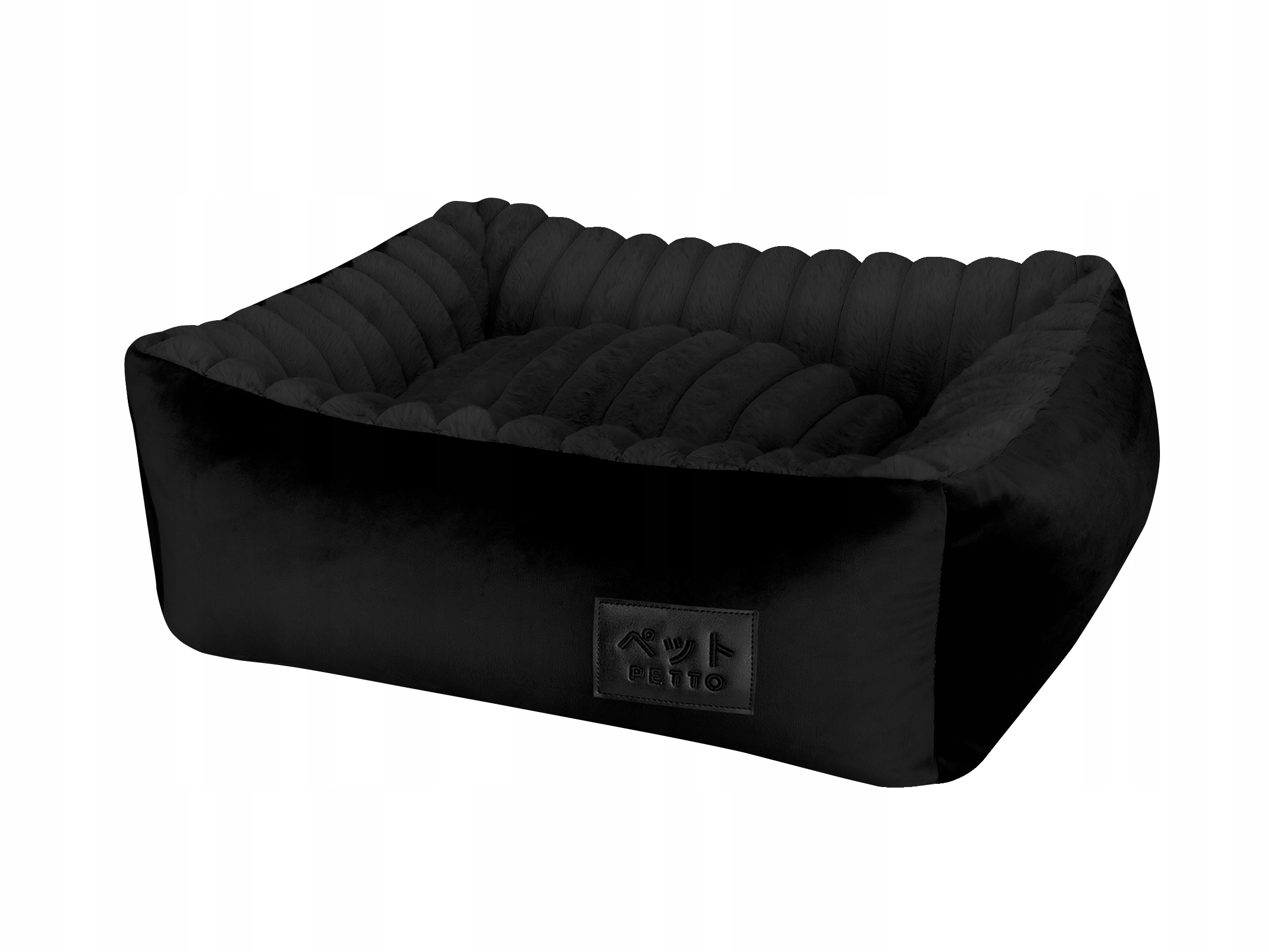 Levně Petto Osaka Fluffy Pelíšek pro psa černé S 75/60 cm