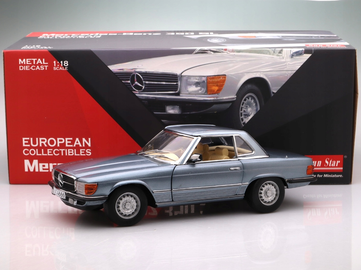 Mercedes-Benz 350 hard top, blue Sun Star 1:18