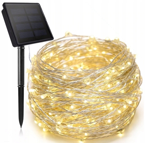

Lampki Led solarne choinkowe zewnętrzne 300LED 30m