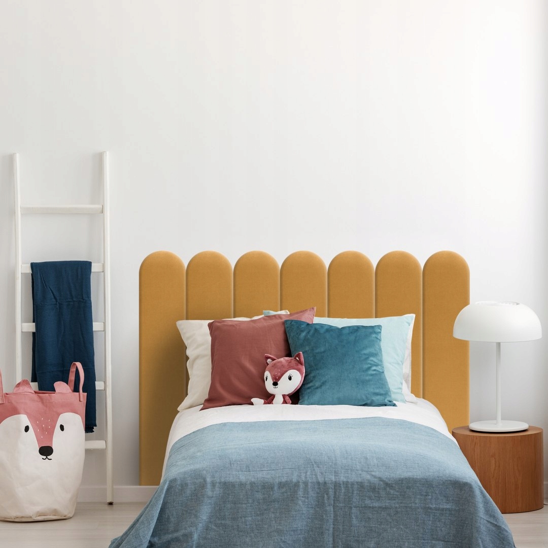 Panel Tapicerowany Żółty 20x100 cm Szerokość mebla 100 cm