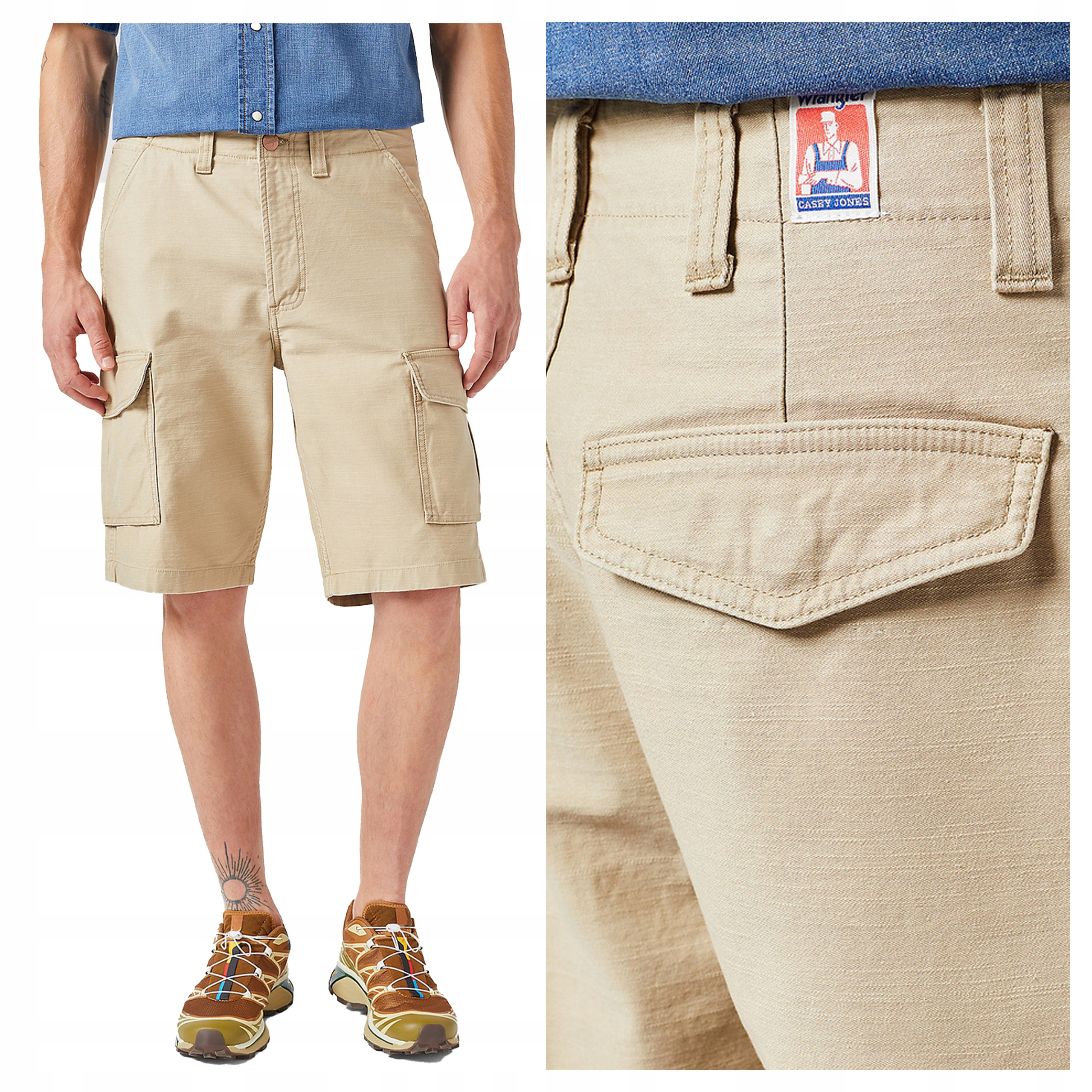 Wrangler Casey Cargo Short W33 Pánské látkové šortky