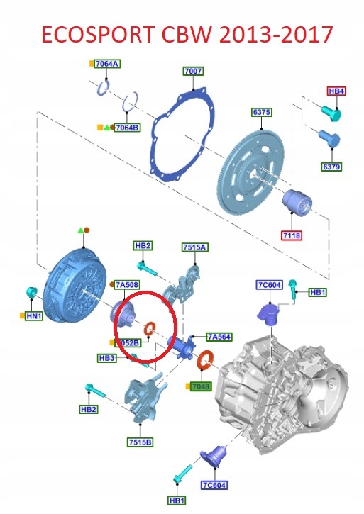USZCZELNIACZ WALKA OBROTOWEGO 20x28x7 FORD 5297670 Typ samochodu Samochody osobowe