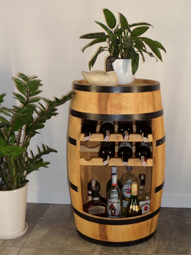 Drewniany barek na wino - Barek z beczki - minibar Rodzaj stacjonarny