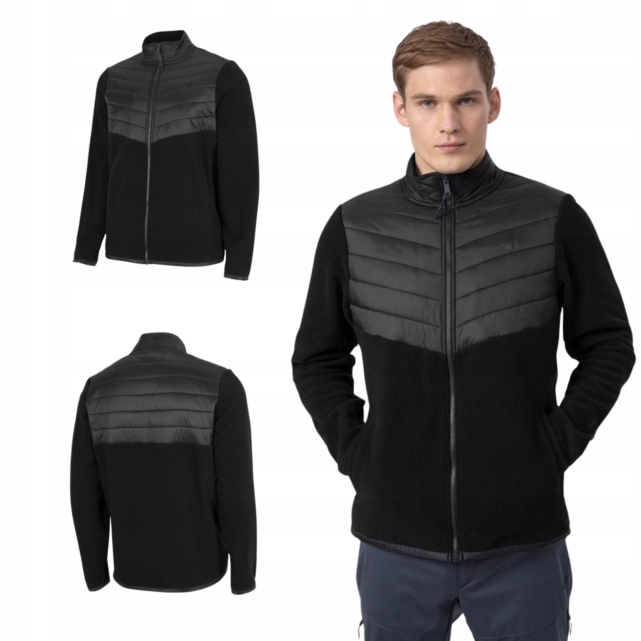 BLUZA POLAR MĘSKI 4F H4Z22 PLM014A GŁĘBOKA CZERŃ r. M