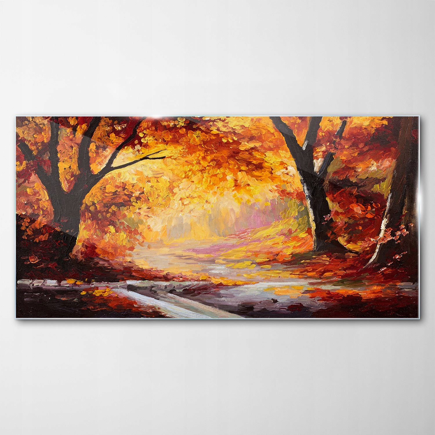 Sklenený obraz Dekor Jeseň Les Krajina 120x60