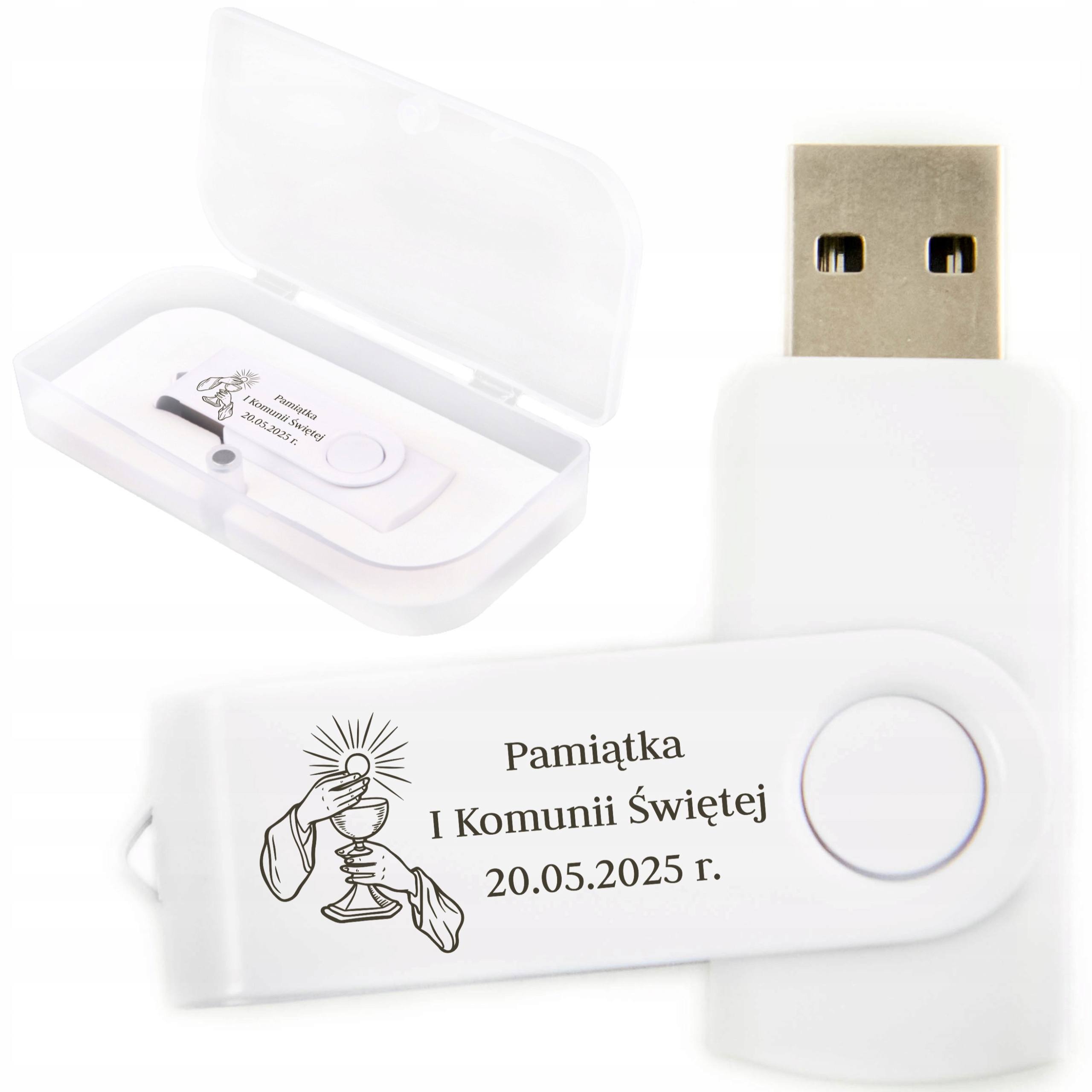 Pendrive I Sväté Prijímanie Sv. 4 Gb Usb 2.0 Krabička Gravírovacia Súprava 10 Ks