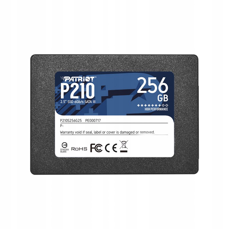 SSD PATRIOT 256GB P210 SATA3 2.5'' 500/400 MB/s Model P210S256G25