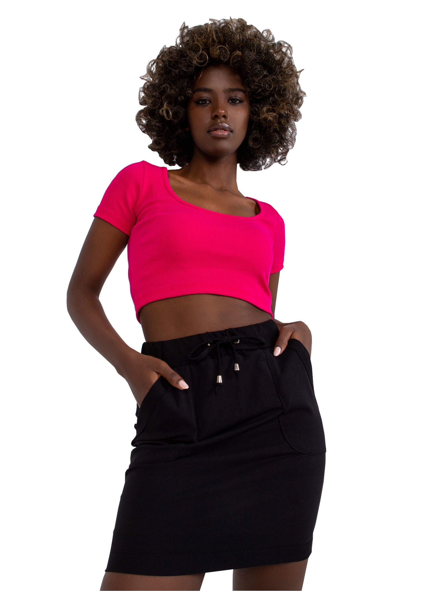 

Spódnica Mini dresowa Casual F372 czarna 34 Xs