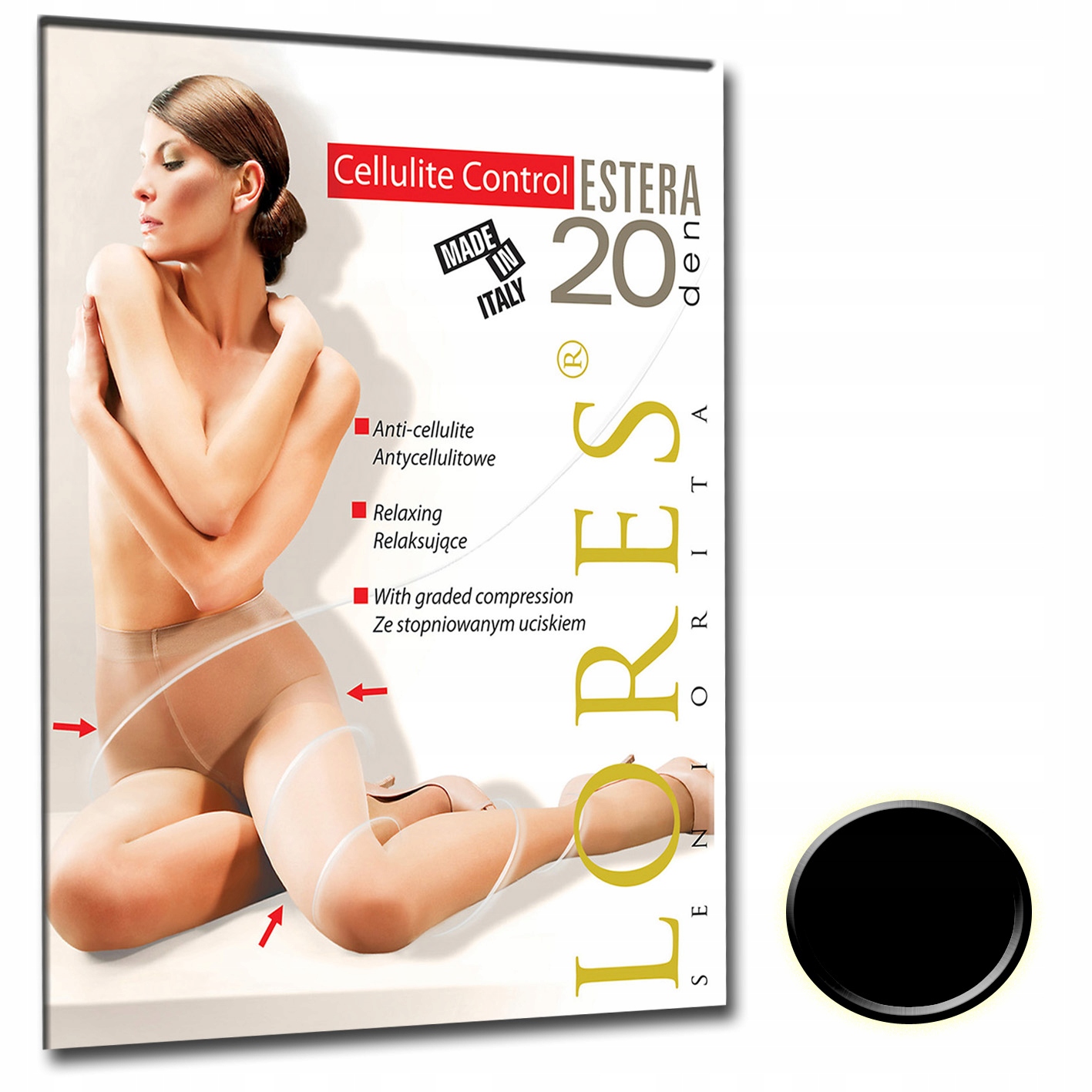 

Rajstopy wyszczuplające Estera 20 den 4 Nero