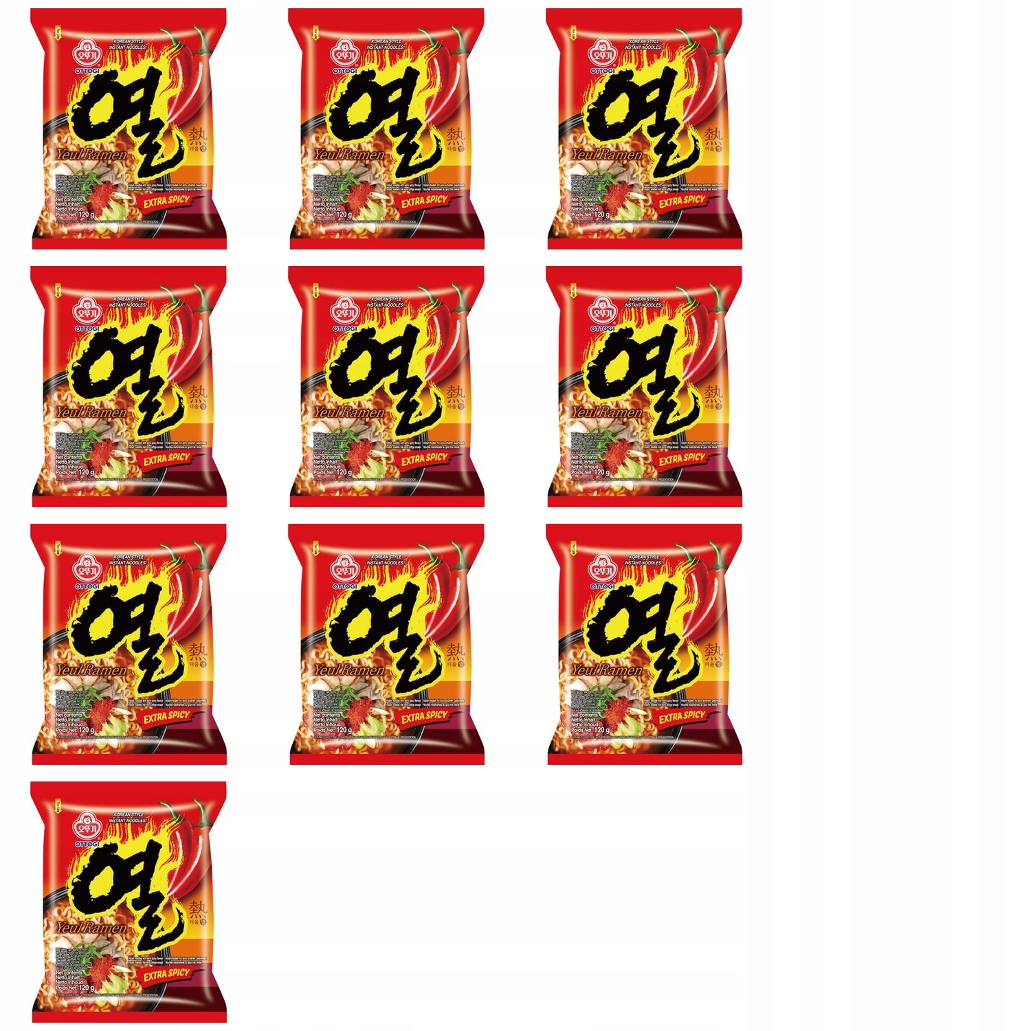 Levně 10 x 120 g Ottogi instantní polévka yeul ramen Půlka Kartonu