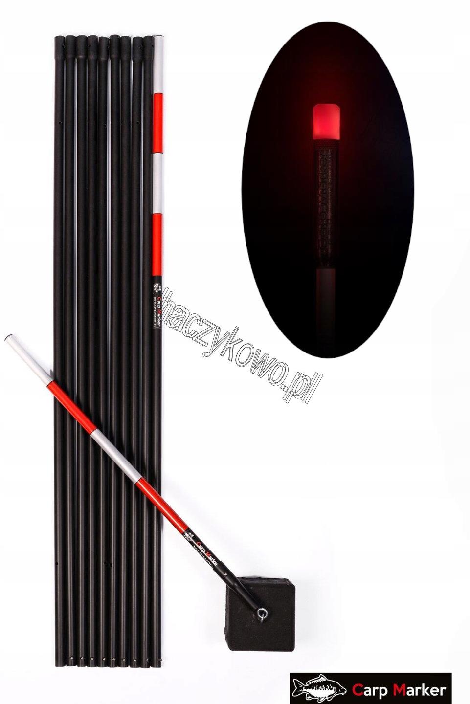 Carp Marker LED Czerwony Marker Karpiowy 7m z Głowicą