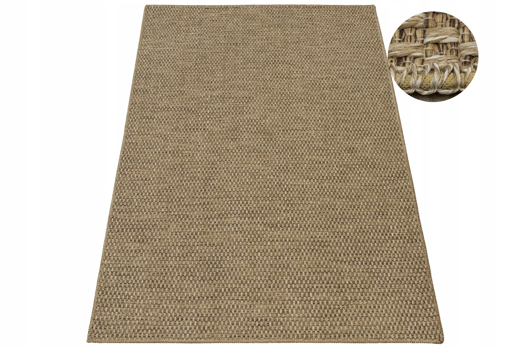 Dywan Sznurkowy Antypoślizgowy Beżowy Plecionka Na Taras Ella 80x200 cm