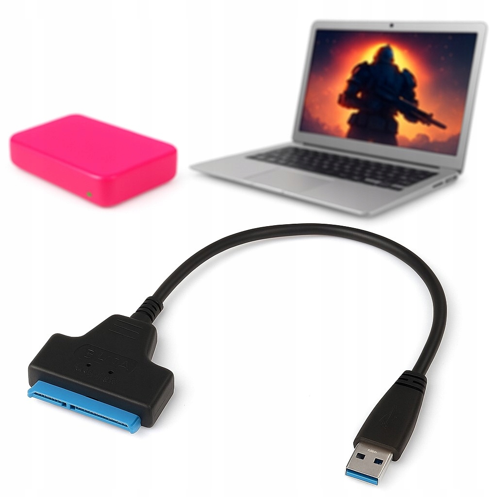 Adapter Sata Usb 3.0 dysk Hdd Ssd przejściówka do dysku Ssd Hdd 22 Pin