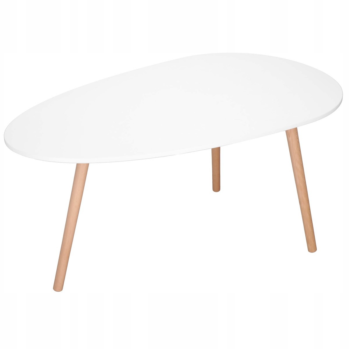 STOLIK KAWOWY ŁAWA 100x50 STYL SKANDYNAWSKI DREWNIANY BIAŁY STÓŁ DO SALONU Marka Springos