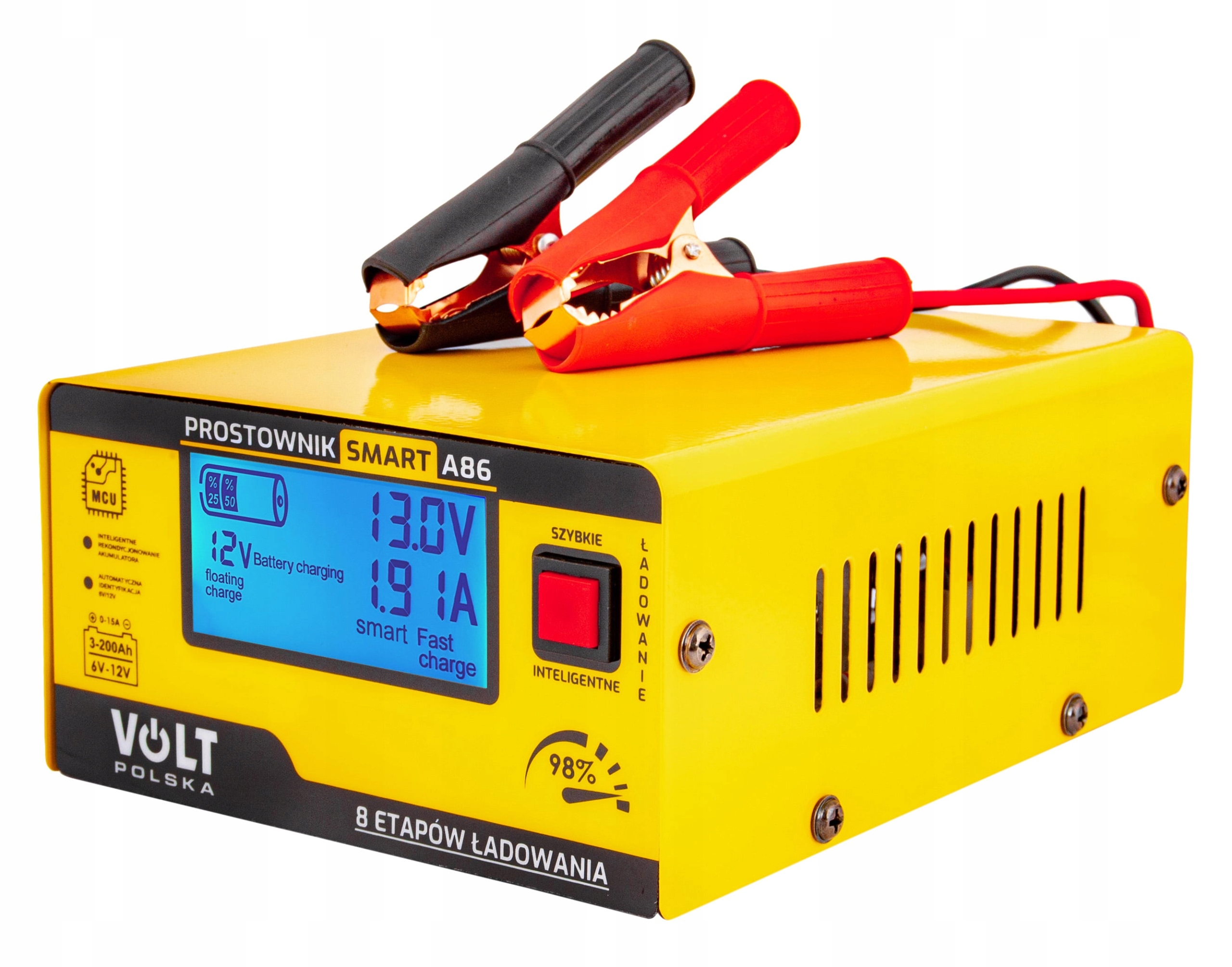 Smart Prostownik Automatyczny Volt Polska 6V/12V 15A Regeneracja Naprawa