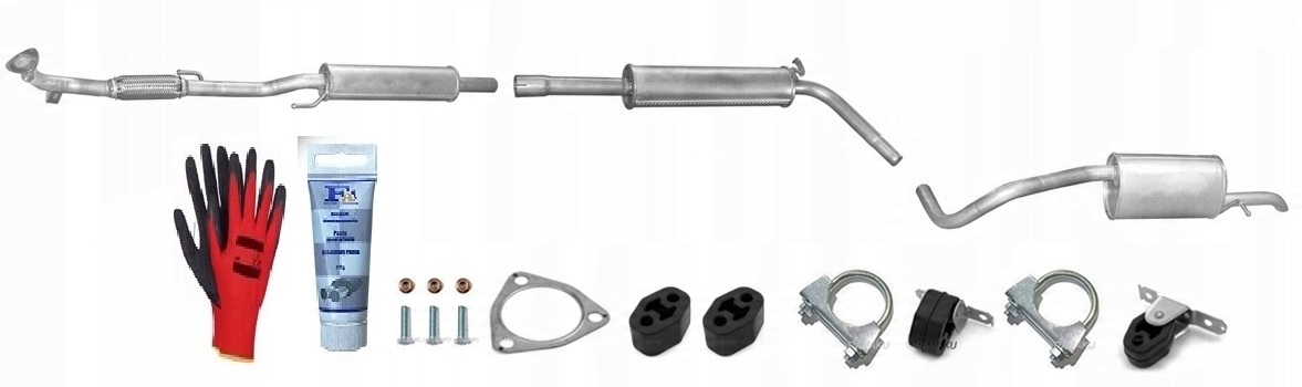 Škoda Fabia 1.2i 40-47kW 2005-12/2007 Hatchback Sedan sada tlumičů výfuku bonus