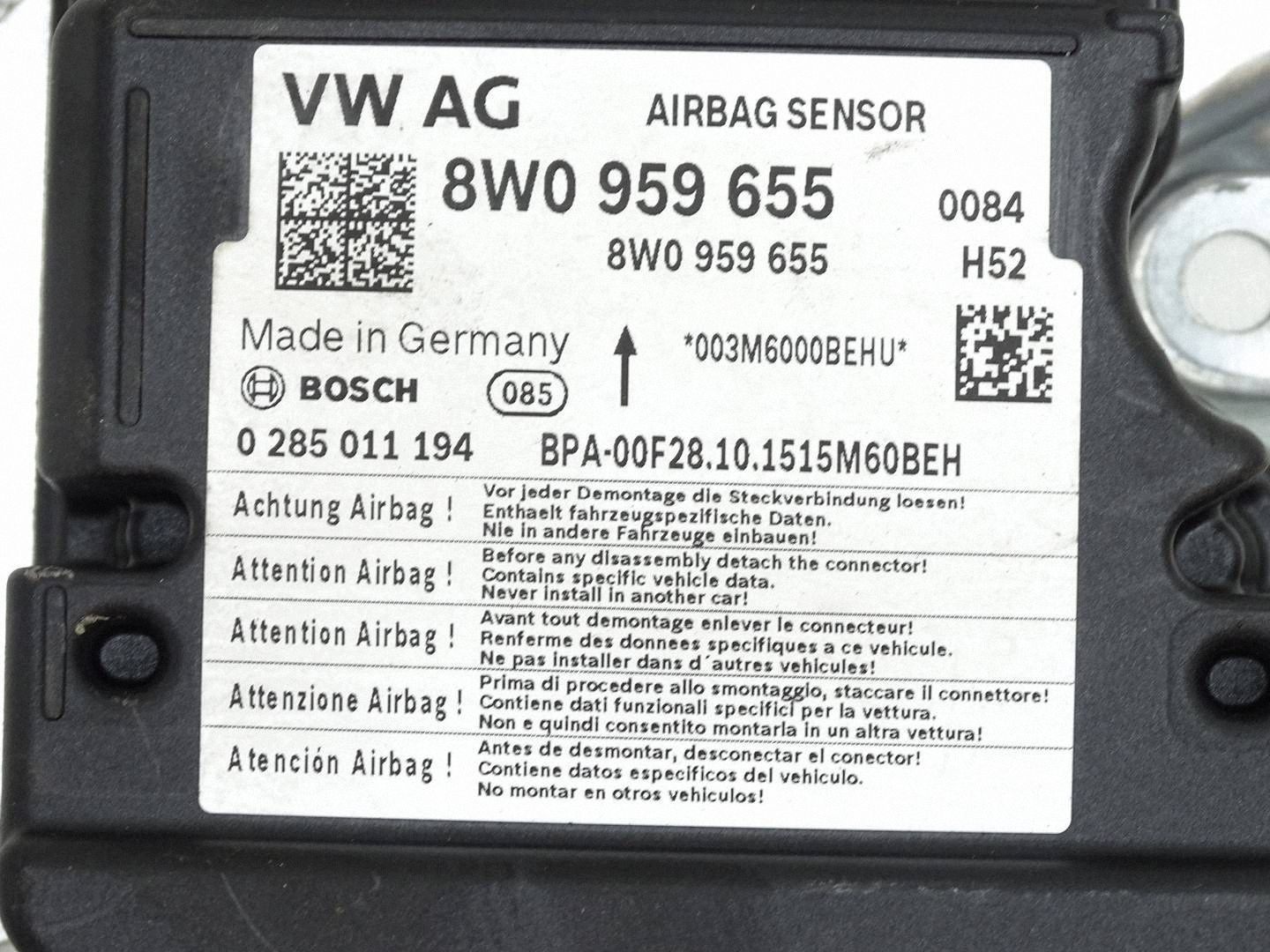 modulo SENSOR airbag airbag Spina AUDI A4 B9 8W 8W0959655