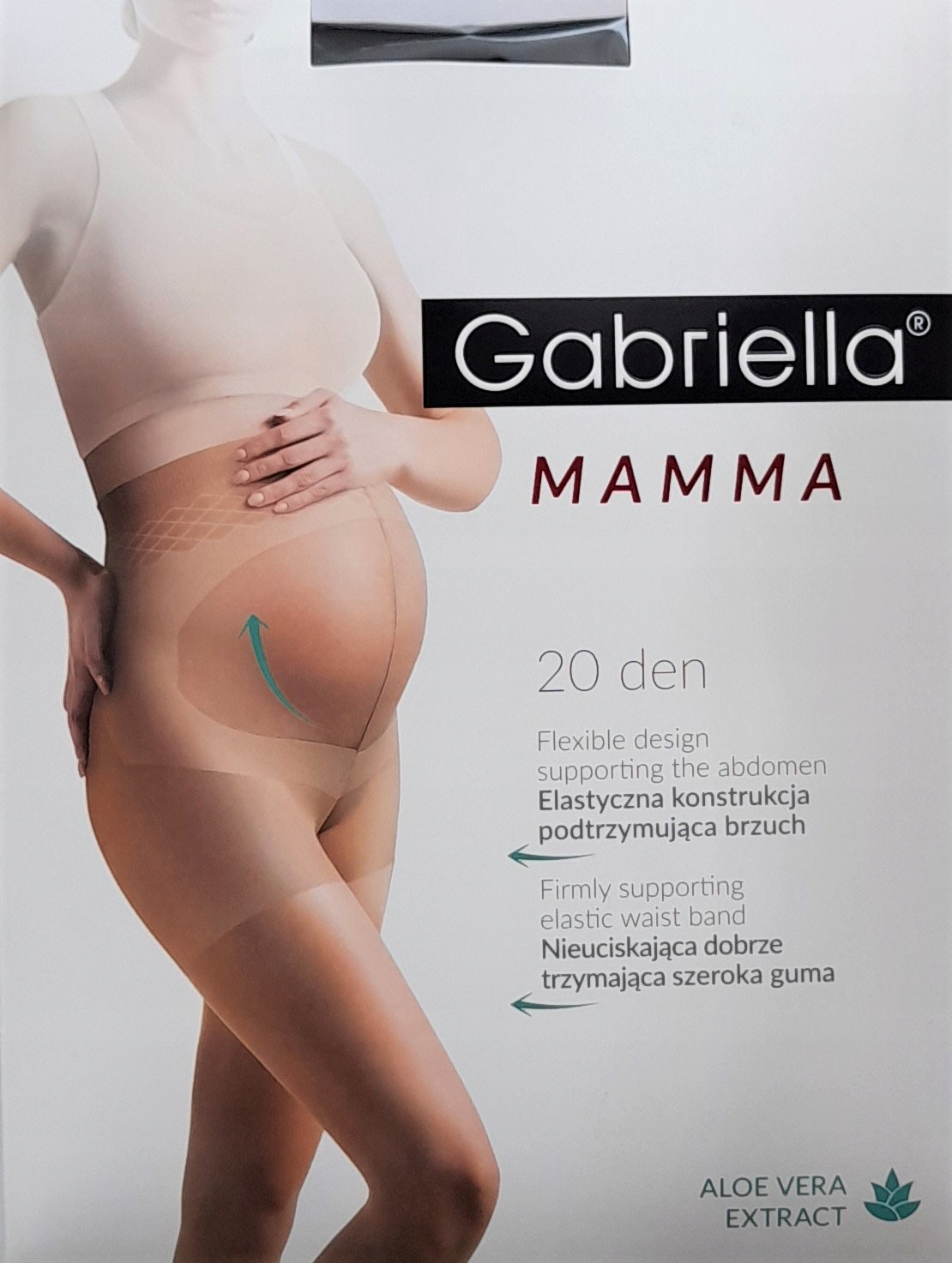 

Rajstopy ciążowe Gabriella Mamma 20 Den Nero 3/M