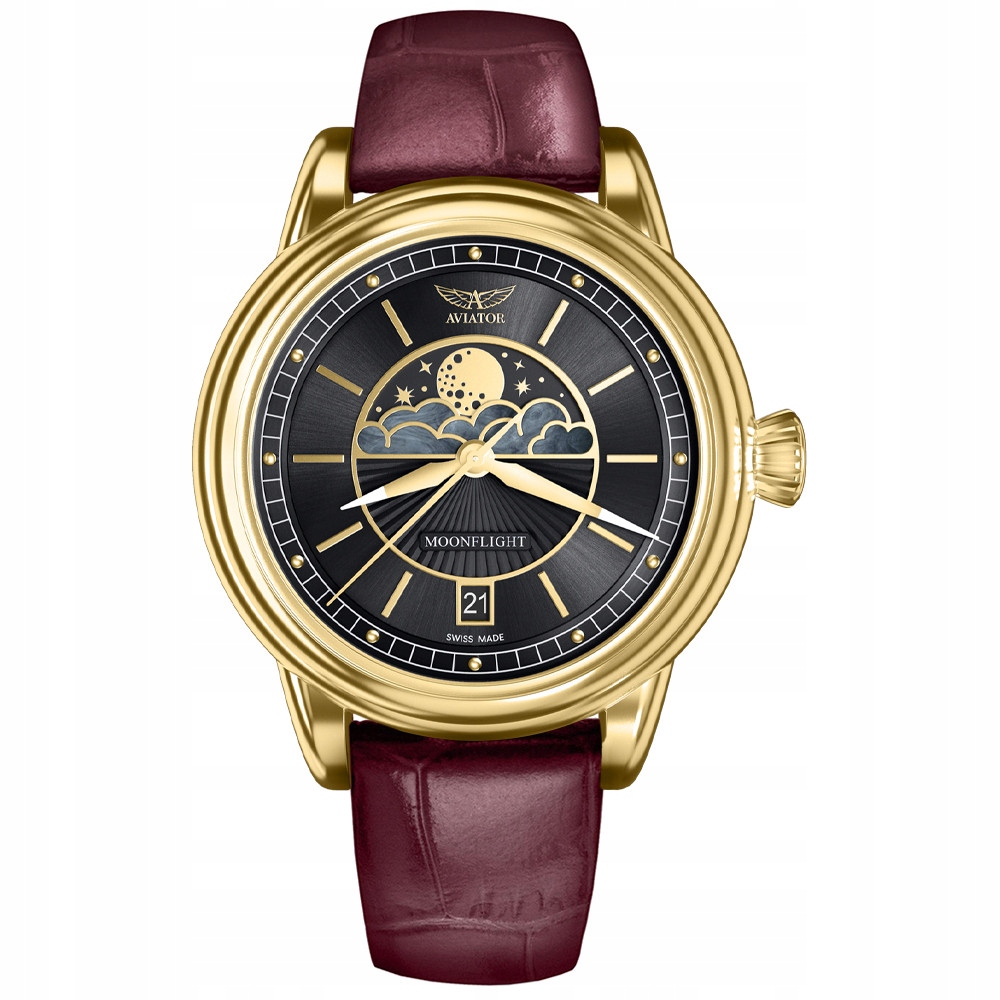 Dámské hodinky Aviator V.1.33.1.344.4BOR červené