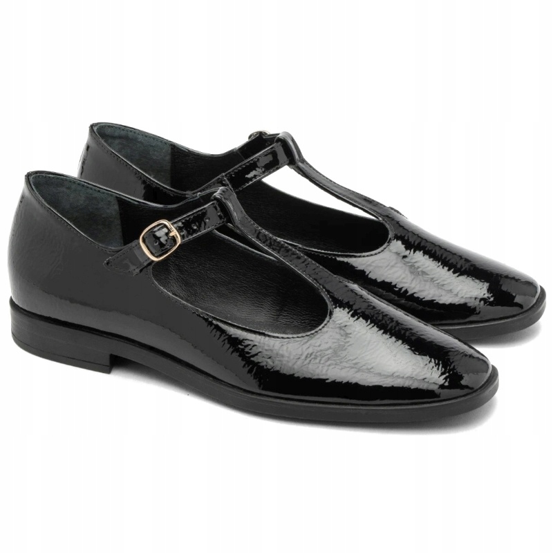 Dámské baleríny s páskem Ryłko Z2NL3___ _3TBF černé Eko Kůže Vel. 38