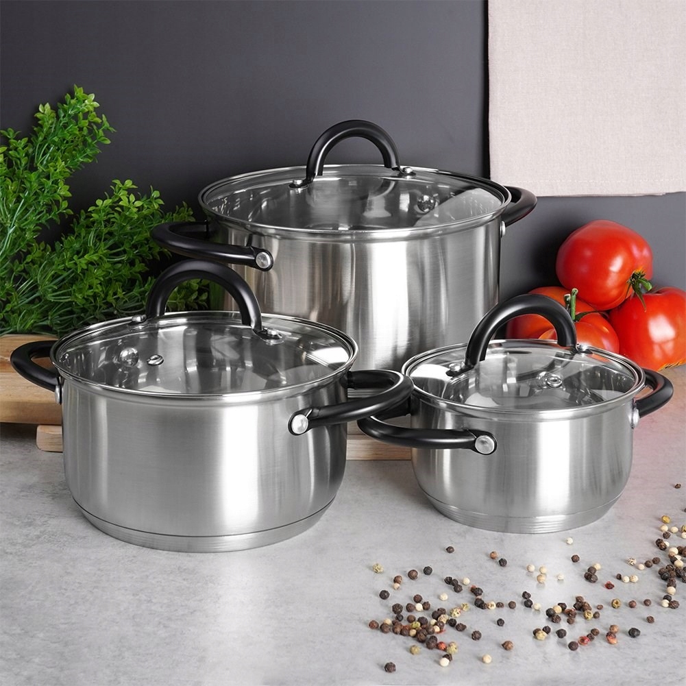 Zestaw garnków stalowy 6 el. Marka bez marki