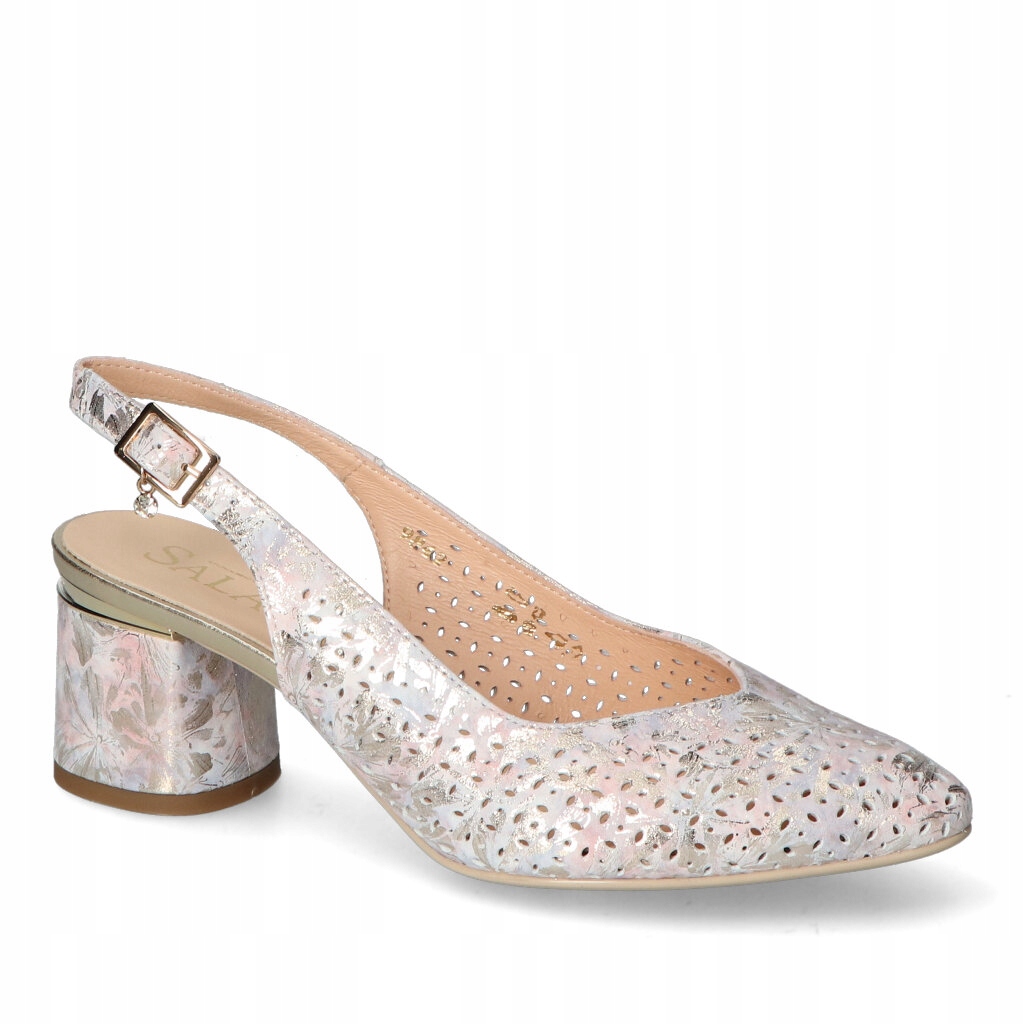 Dámské sandály Sala Na Podpatku Vícebarevné Semišové 36