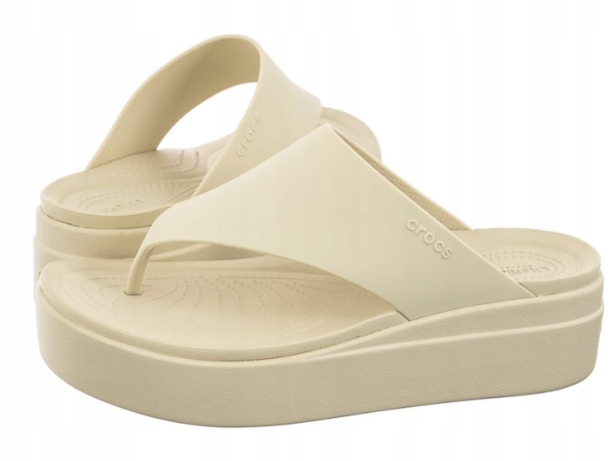 Crocs Dámské Žabky Béžové Na Platformě 39,5 Ż8E