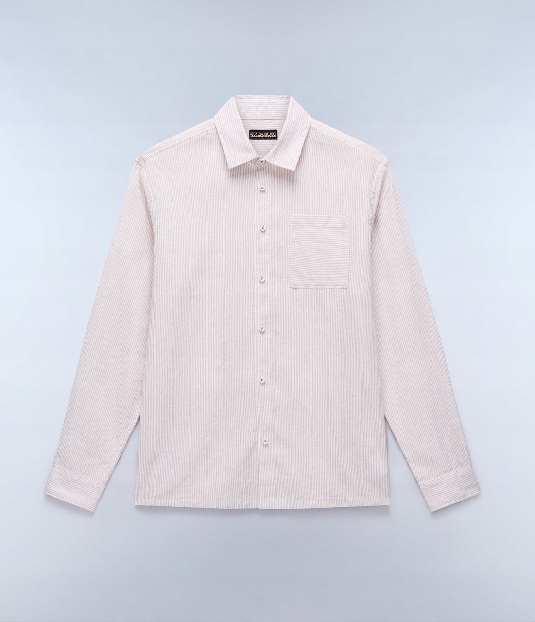Napapijri Pánská košile Brolio NA4IDM Beige Stripe SB8 XXL