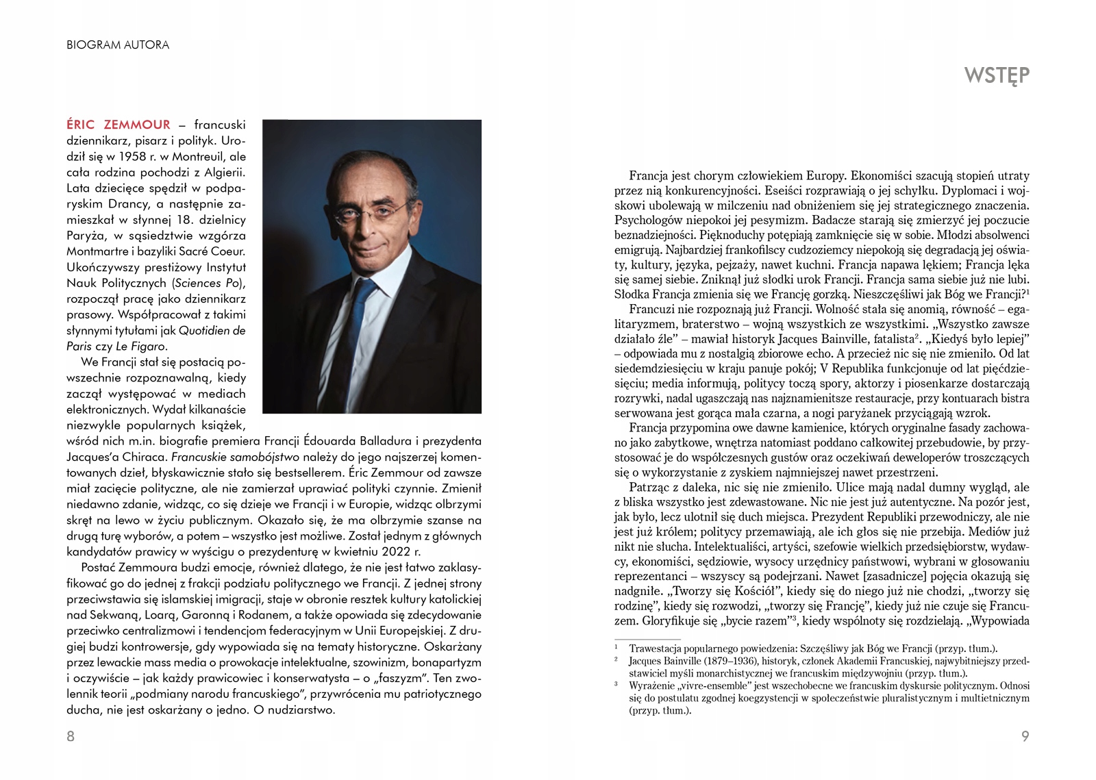 FRANCUSKIE SAMOBÓJSTWO. Eric Zemmour Autor Eric Zemmour