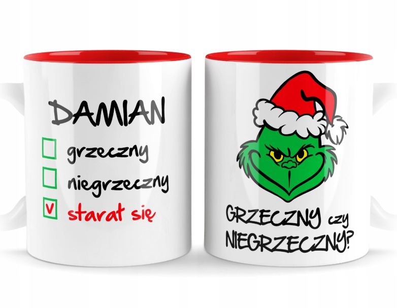 

kubek Grzeczny Niegrzeczny Mikołajki Święta