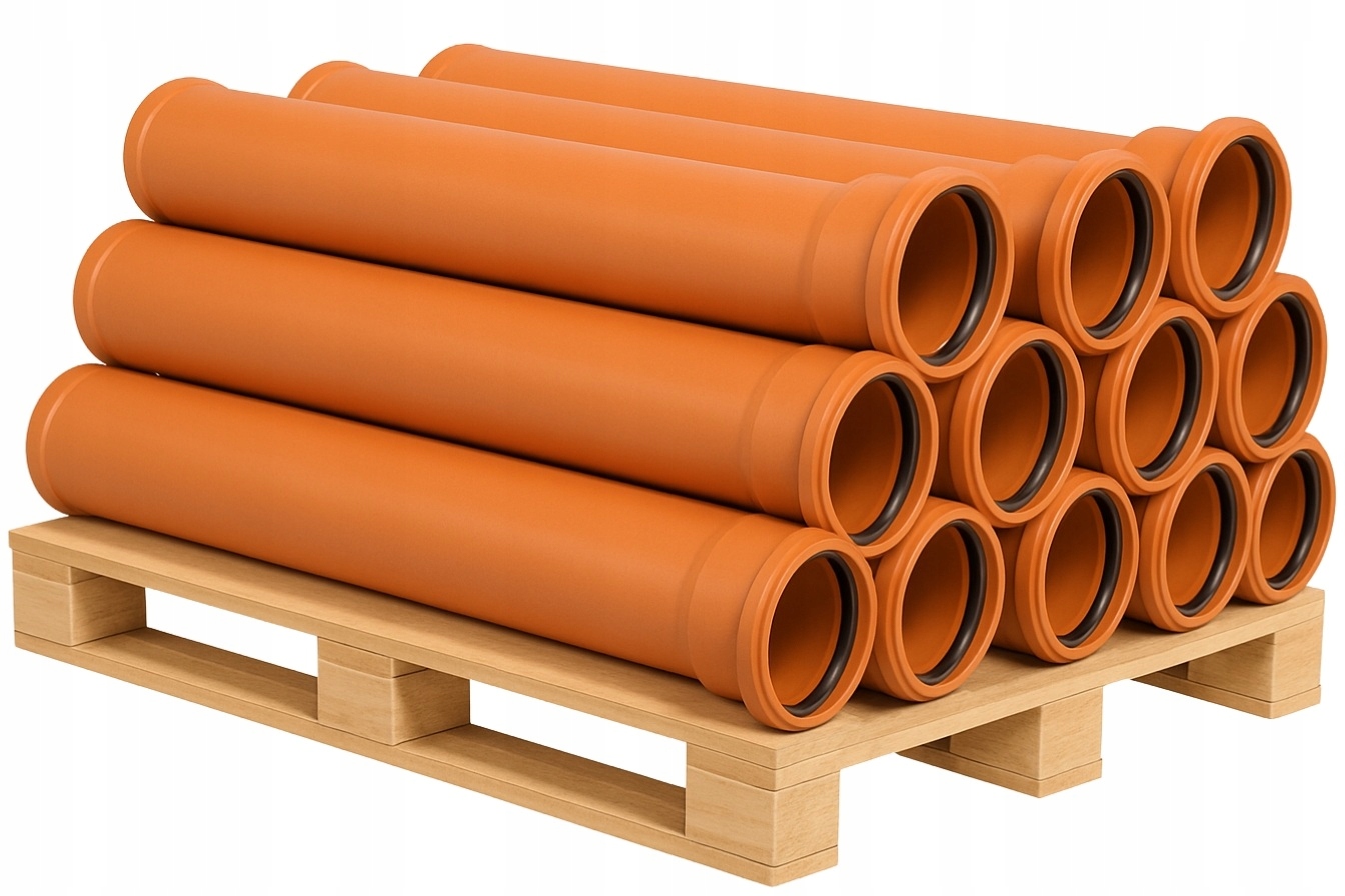 Rura Kanalizacyjna zewnętrzna Pvc 160×2000 SN2 3,2 – 12 sztuk 24mb