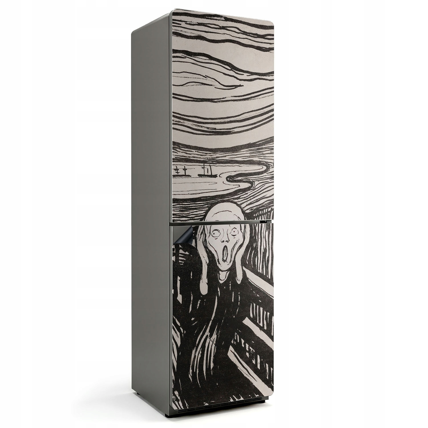 Prémiová podložka na chladničku Magnetická Krik Edward Munch linoryt 60x205