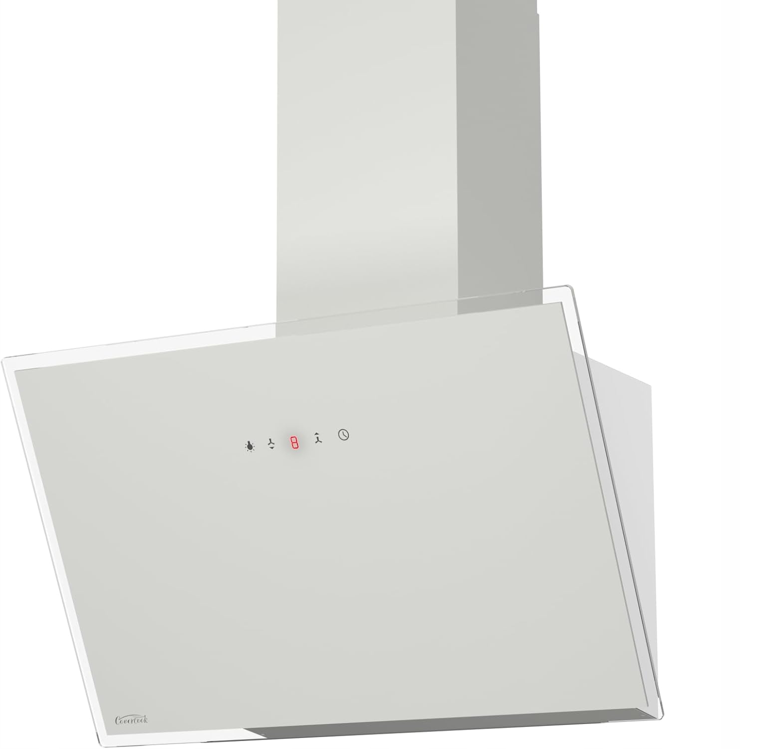 Kuchynský digestor 60 cm, odvetrávací/obehový, biele sklo, 551 m³/h, senzor typu touch