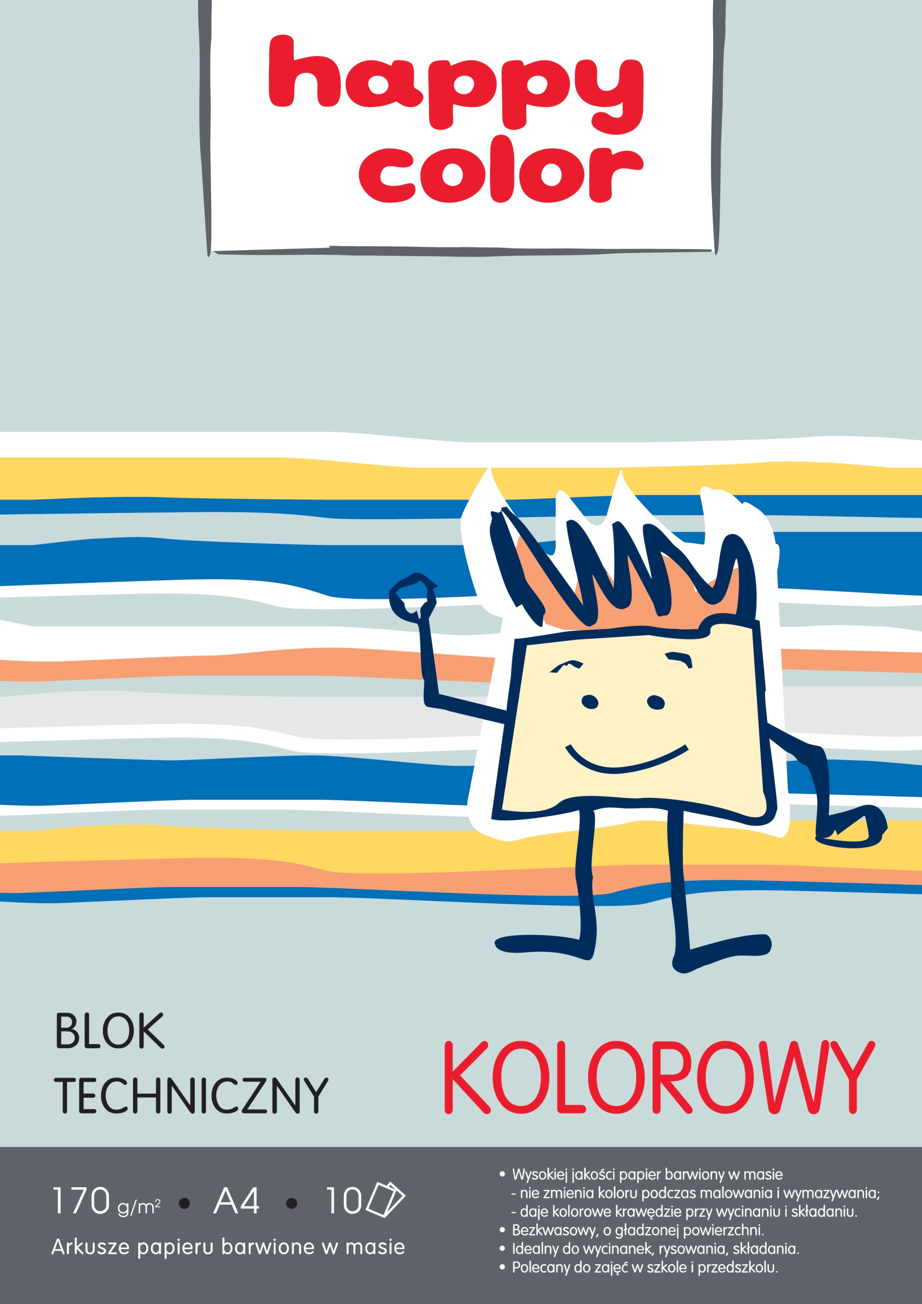 

Blok techniczny A4 Kolor 10k 170g Happy Color
