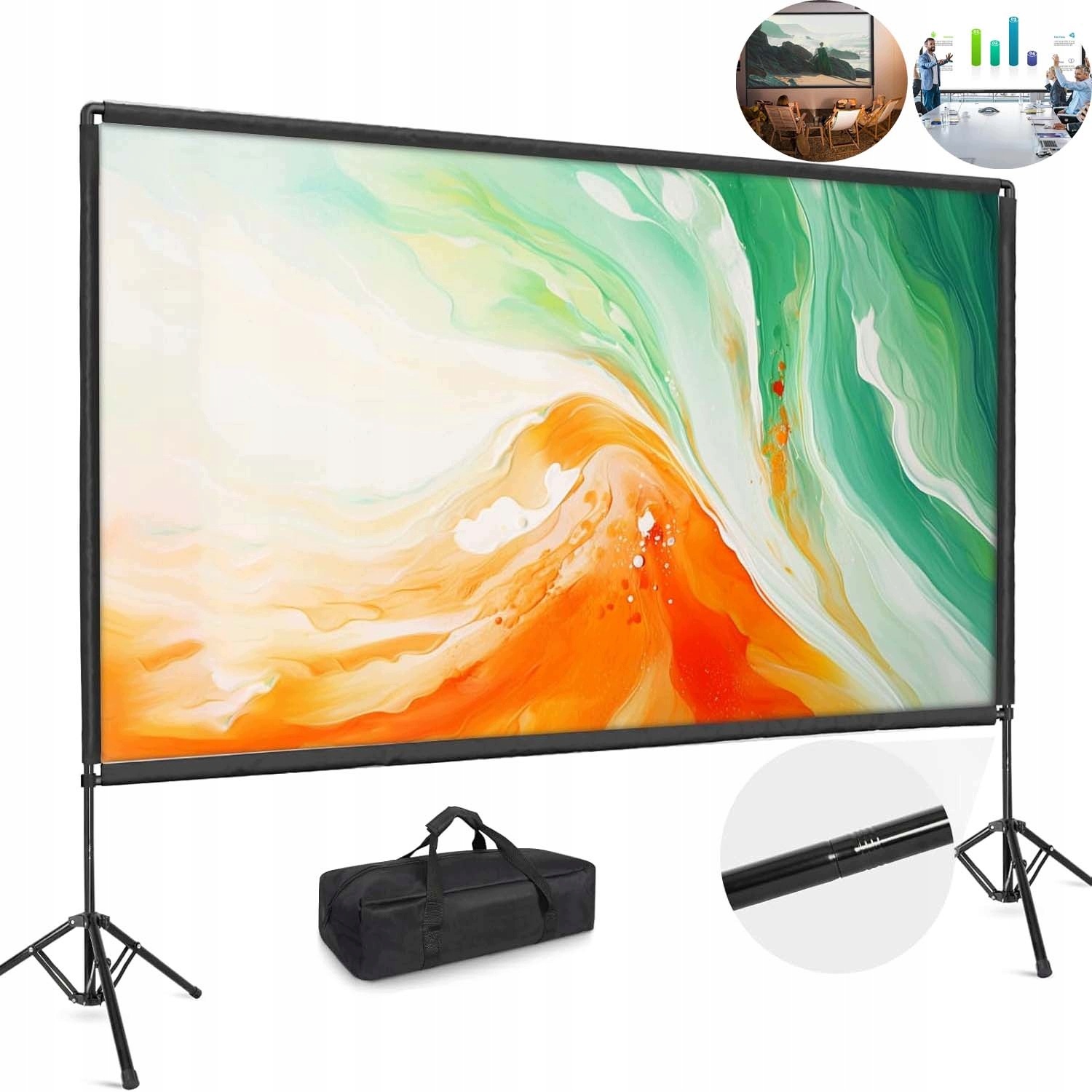 Elektrické Projekční Plátno 100 Palců Pro Projektor 219X129 CM