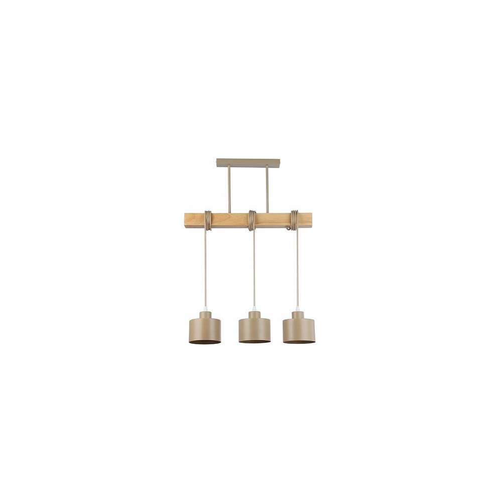 Závěsná Lampa Ocel Dub 3XLED E27 35W Moderní