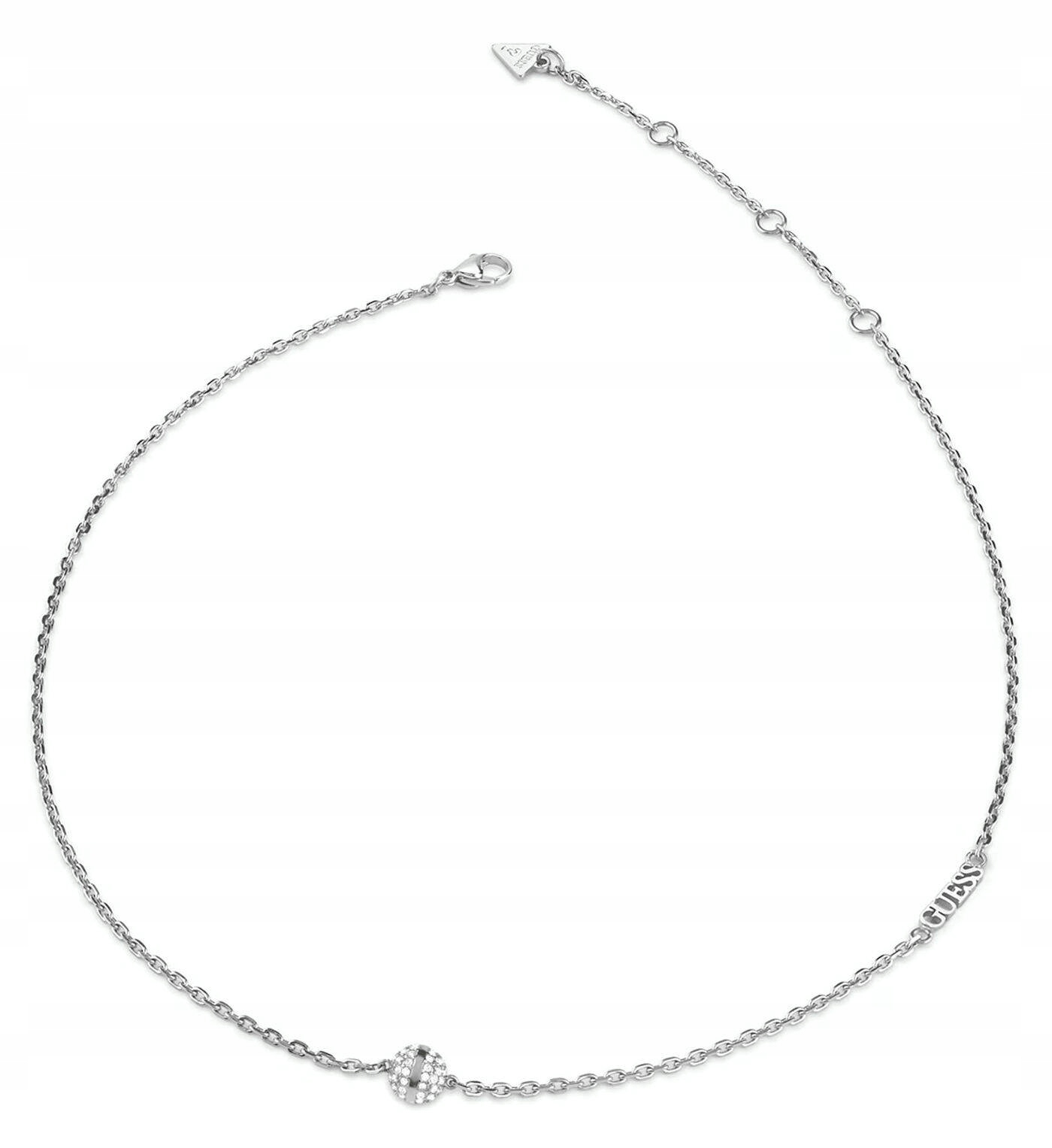 Ocelový Stříbrný Náhrdelník Guess Calypso Křišťály JUBN04455JWRHT/U