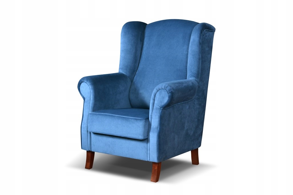 Fotel Skandynawski w stylu tradycyjnym uszak retro