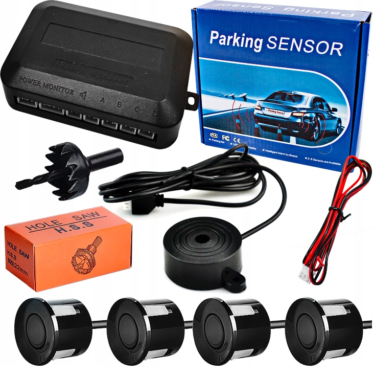 

4 Czujniki Parkowania Cofania Parktronic Buzzer