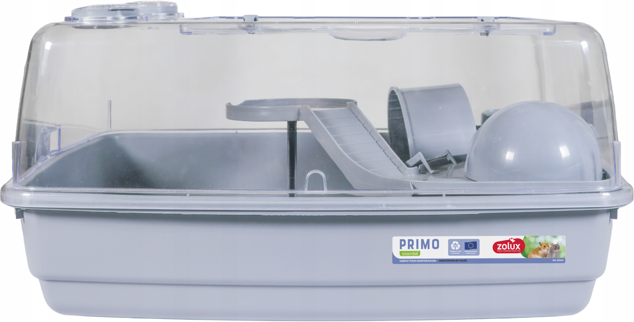 Zolux Klatka Primo Vision 55 dla chomika myszy biało-szara