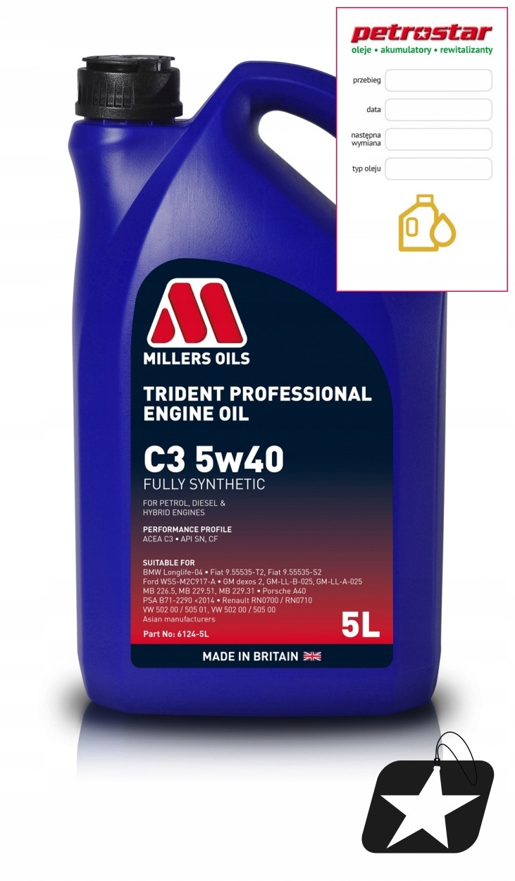 Millers Oils Trident Professional C3 5W40 5L
