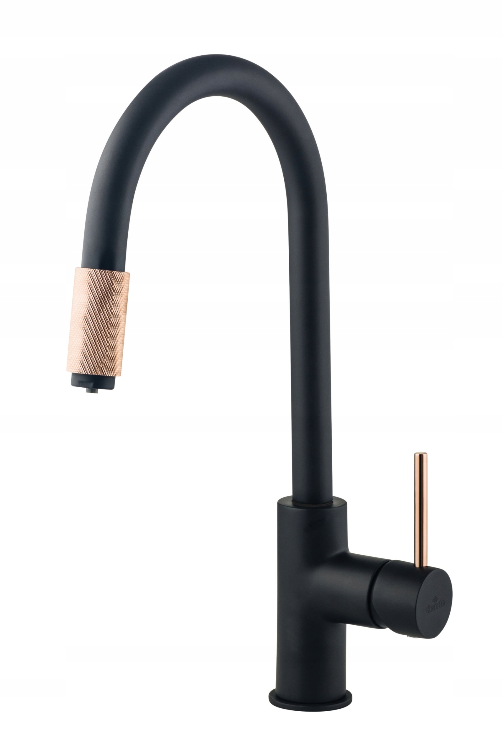 Stojanková kuchynská batéria Deante Aster čierno-medená