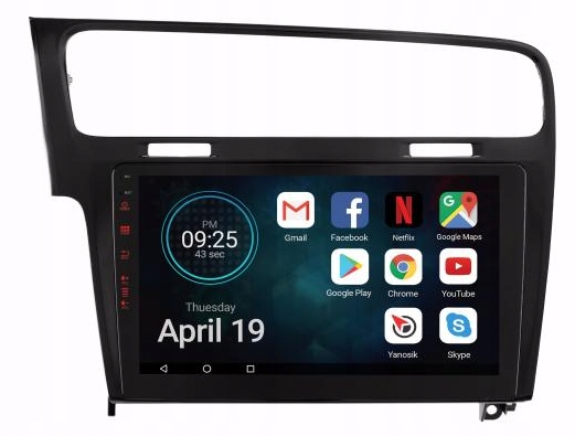 Rádio Vordon HT-X10 rám RF-2250 Vw Golf 2014-2016