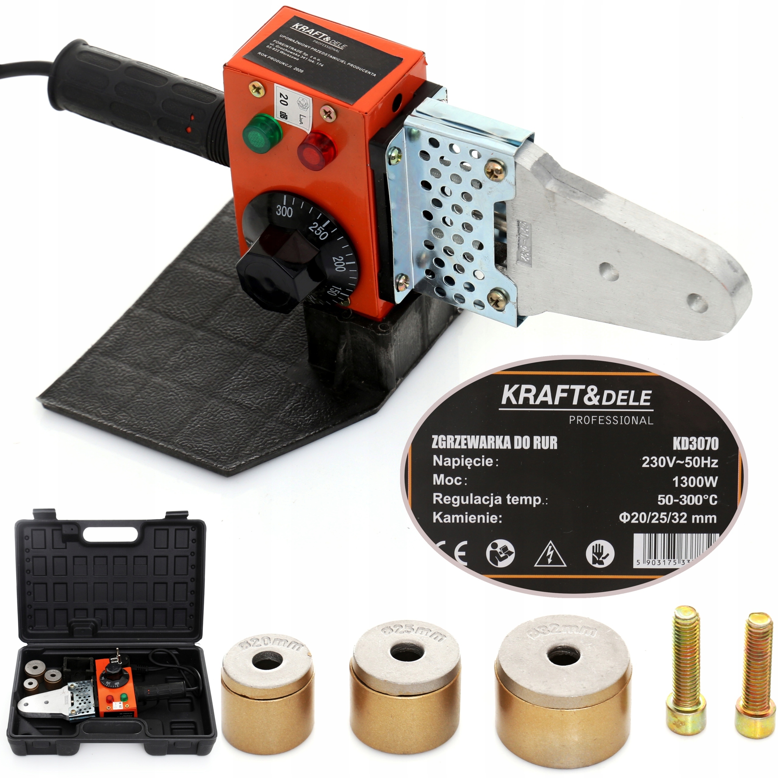 ZGRZEWARKA DO RUR PCV PP MATRYCE 20-32mm 1300W