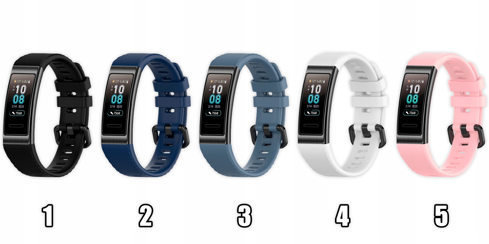 PASEK OPASKA DO HUAWEI BAND 3 PRO/4PRO 10 KOLORÓW Materiał tworzywo sztuczne