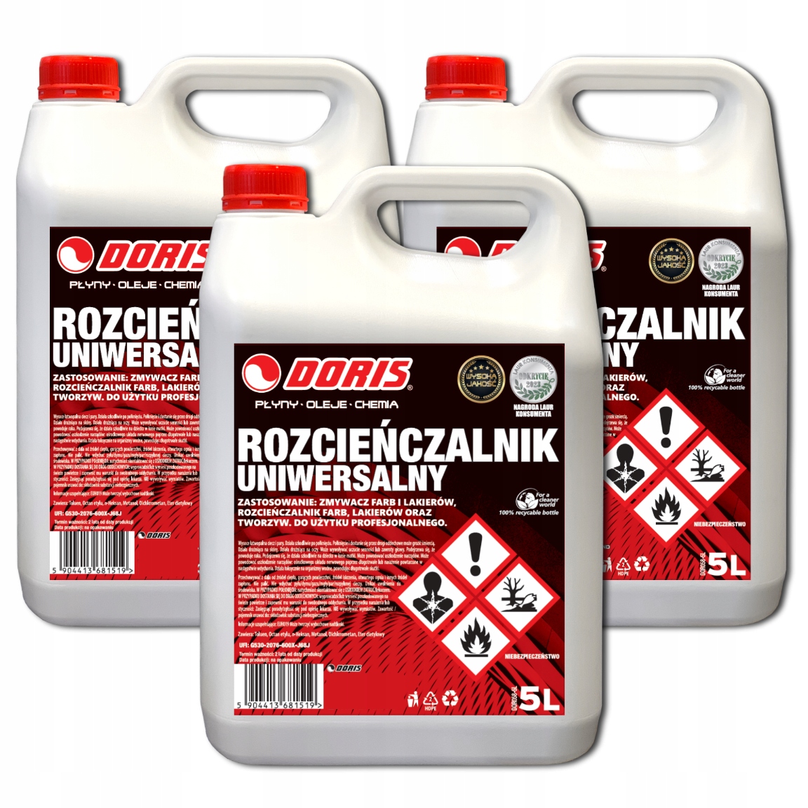 Doris Univerzální ředidlo 15L Sada 3ks x 5L